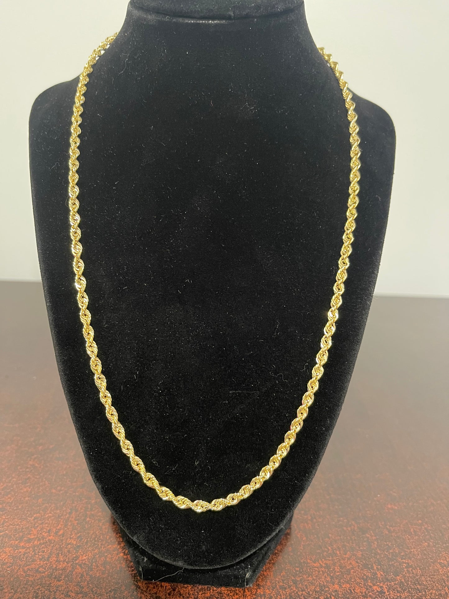 10K Gold Rope Chain 22”