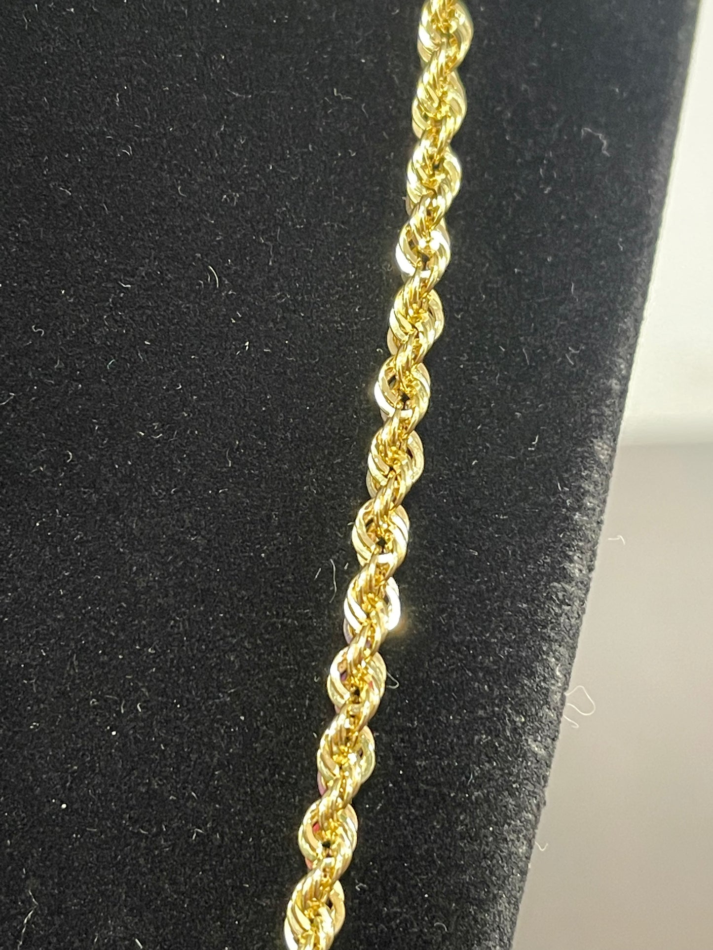 10K Gold Rope Chain 22”