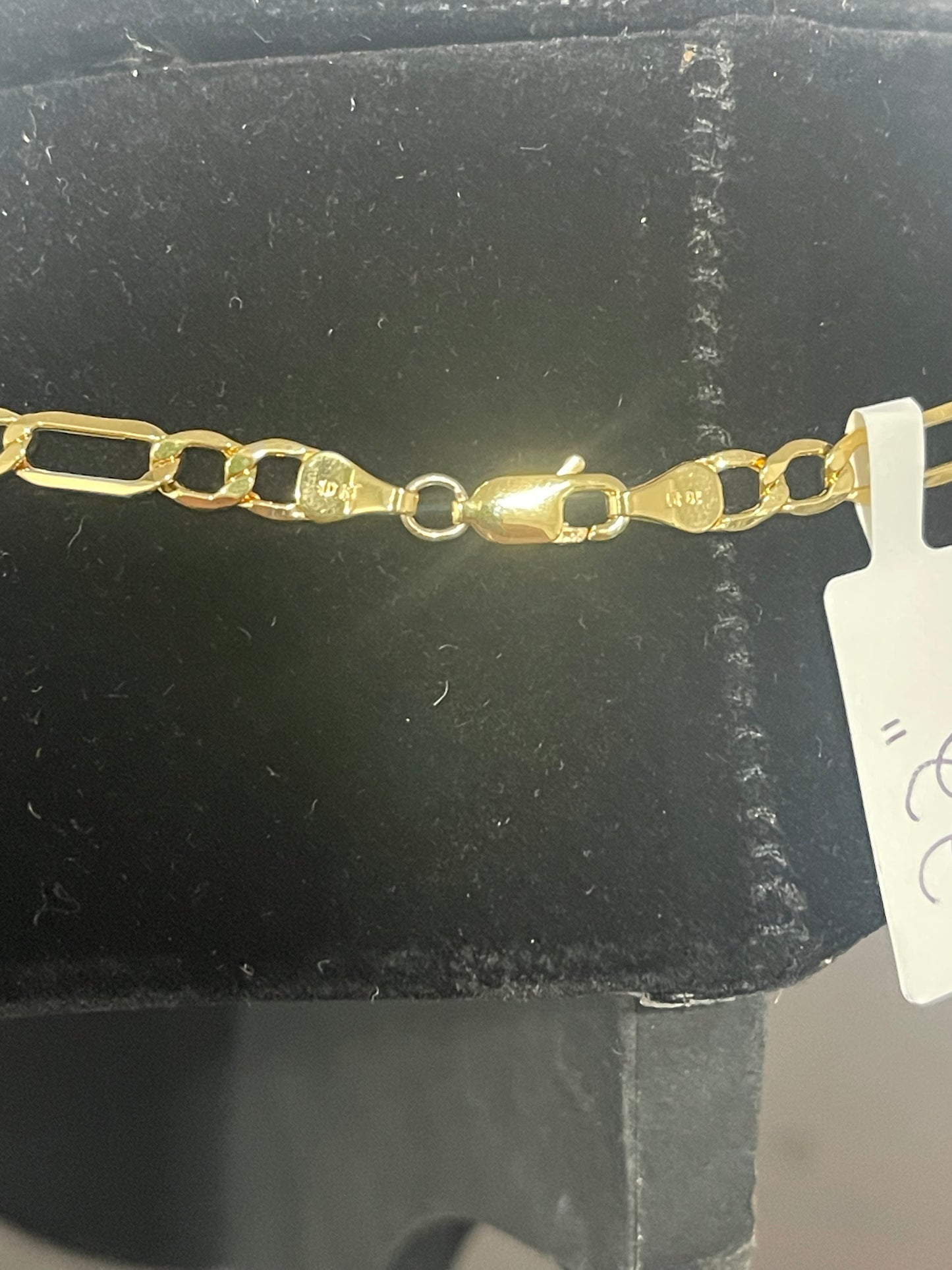 Authentic 10K Gold 22” Figaro Chain 6.12g