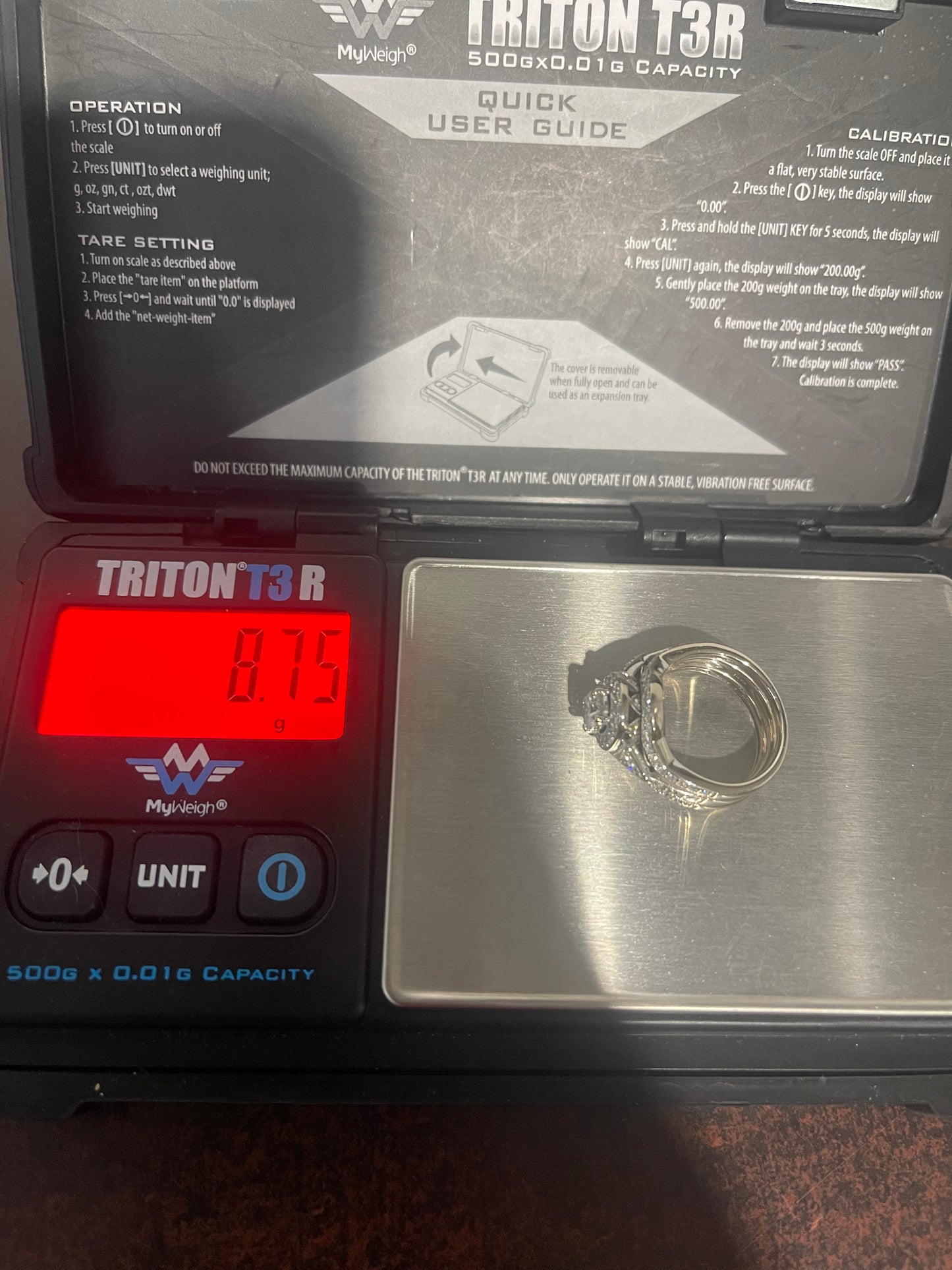 14K White Gold Natural Diamond Wedding Set