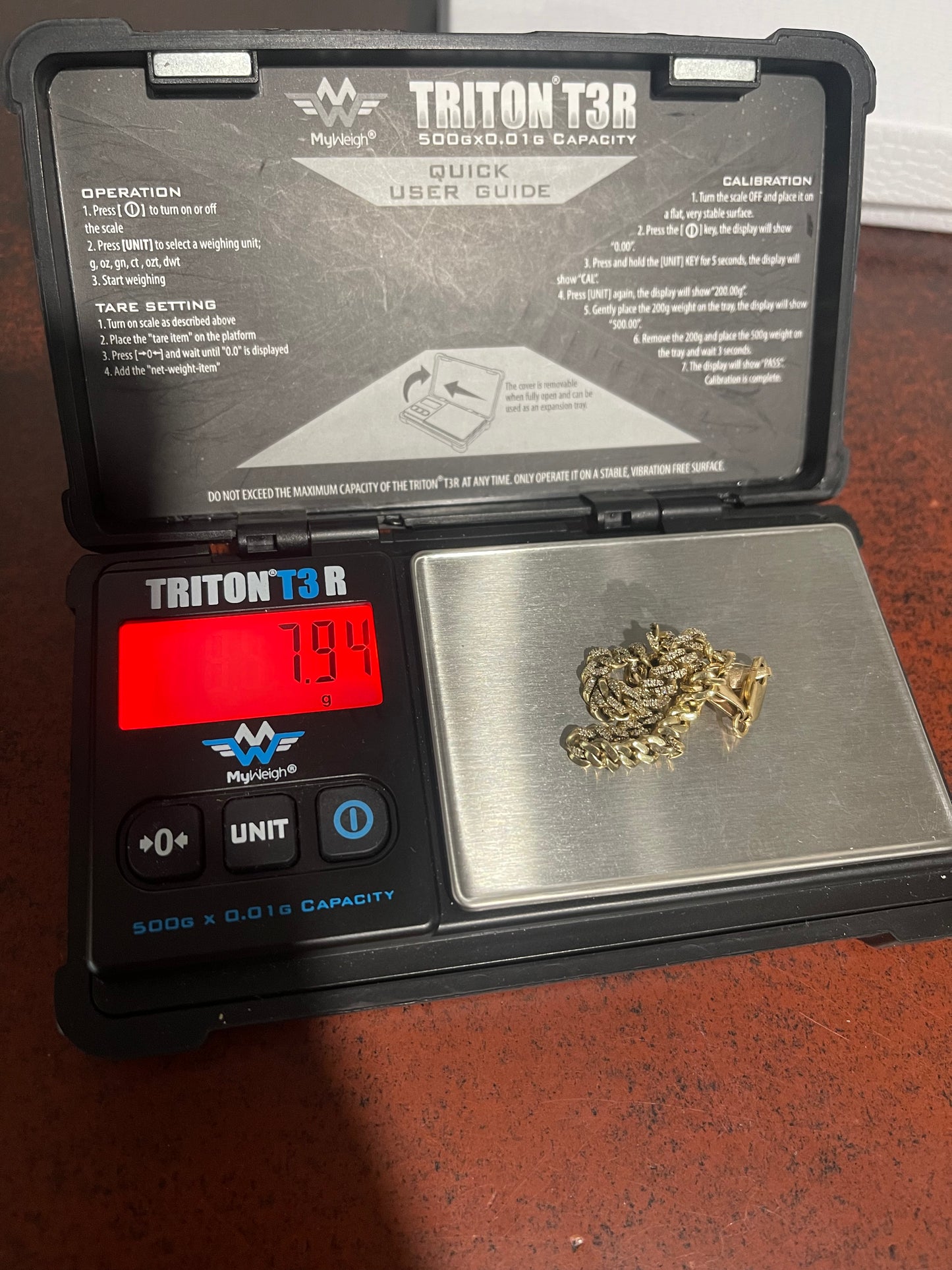 10K Bussed Down Cuban Bracelet 8”