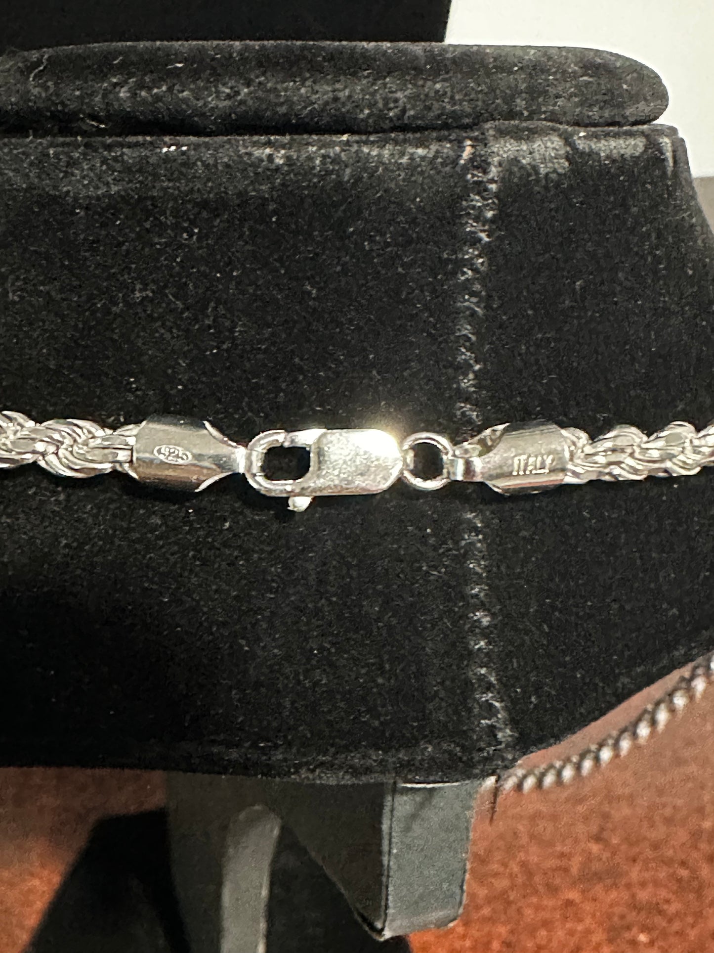Silver Rope Chain 24”