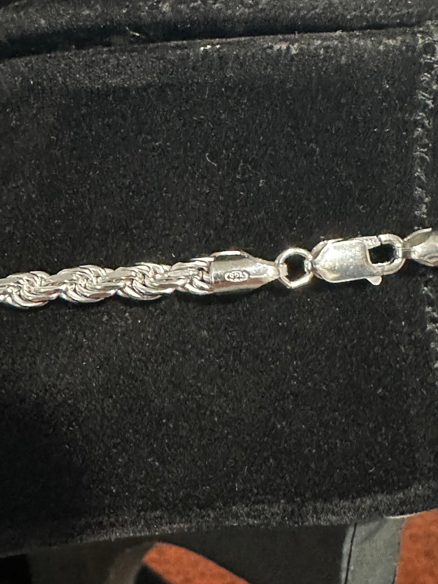 Silver Rope Chain 24”