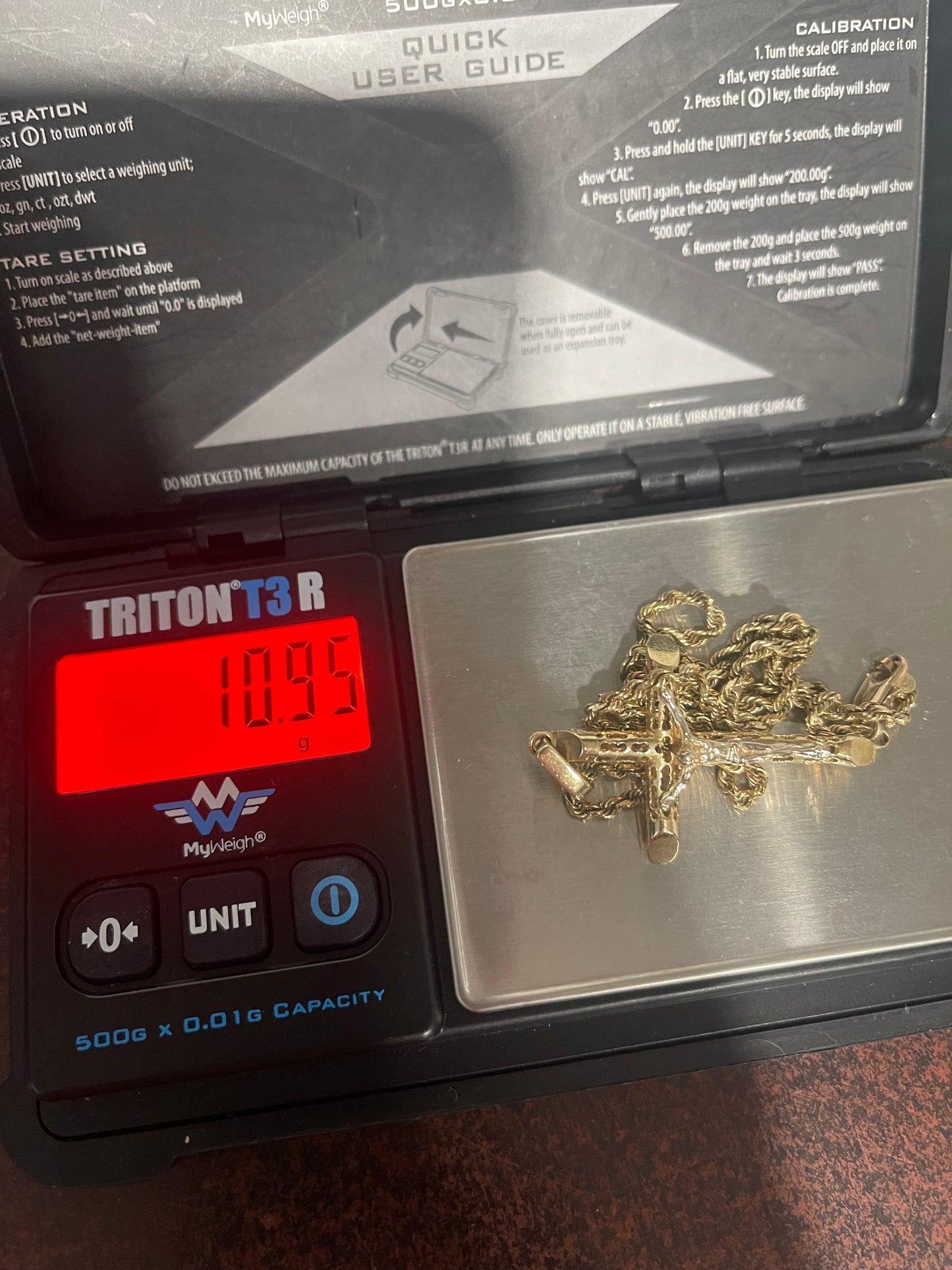 10K 18.5” Solid Rope + Crucifix Combo