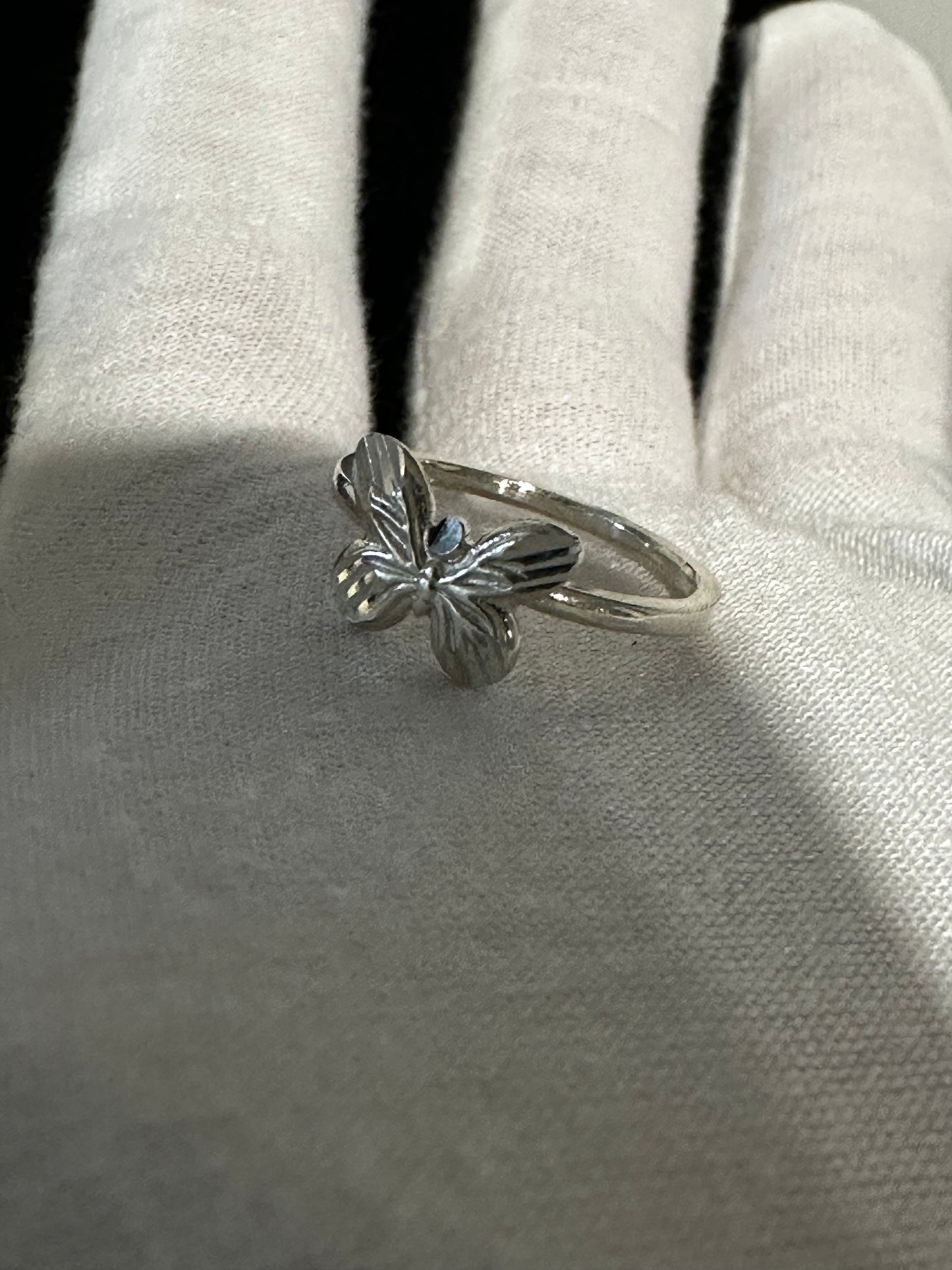 Silver Butterfly Ring Size 6.25