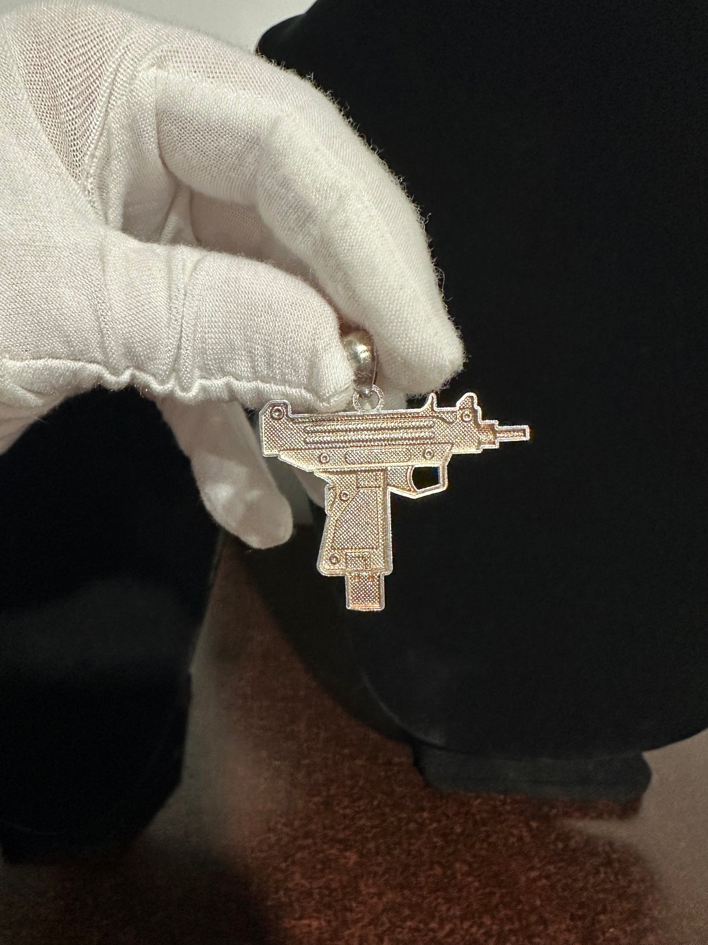 Silver Uzi Pendant