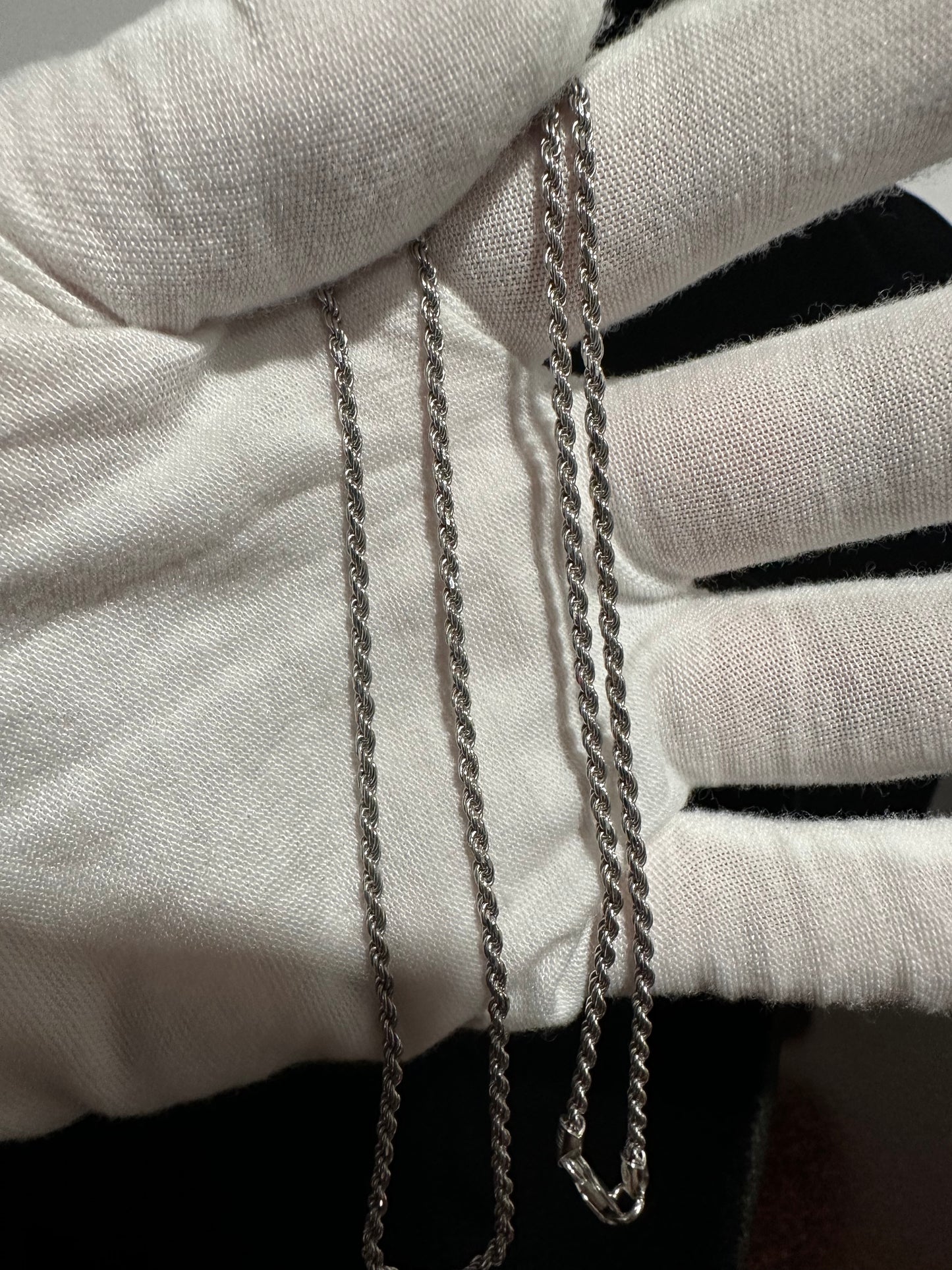 Silver Rope Chain 20”
