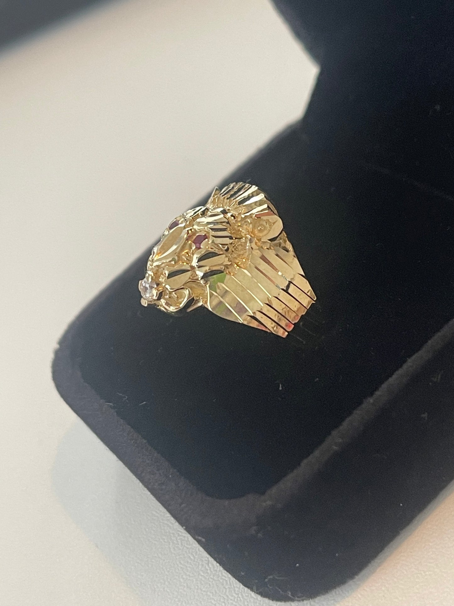 10K Gold Lion Ring