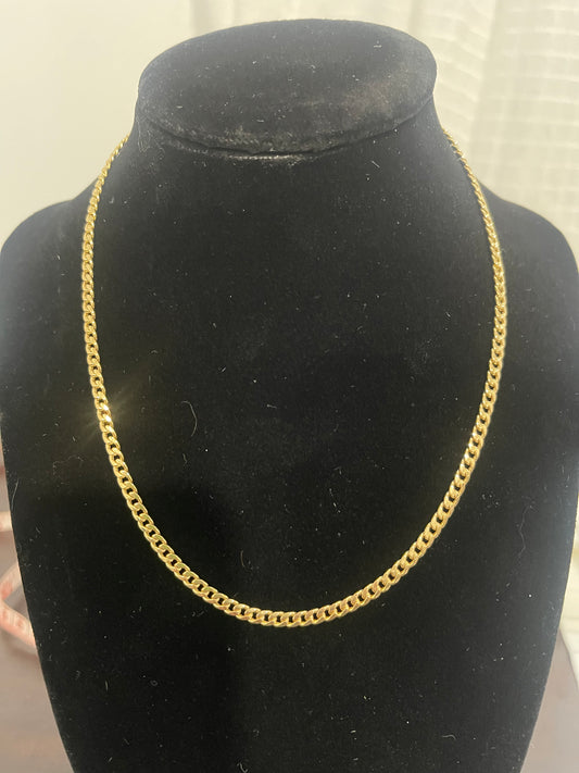 10K Authentic Gold 16” Cuban Link Chain