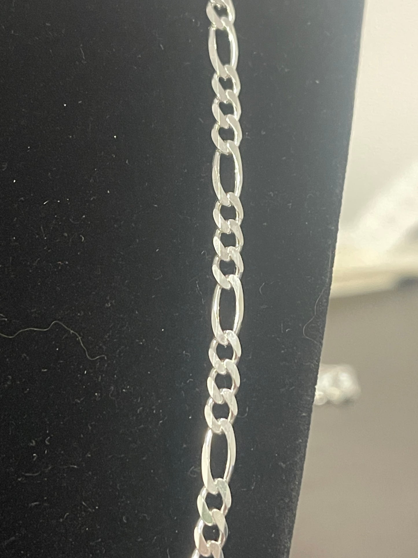 24” Authentic Italian Silver Figaro Link Chain 17.6g