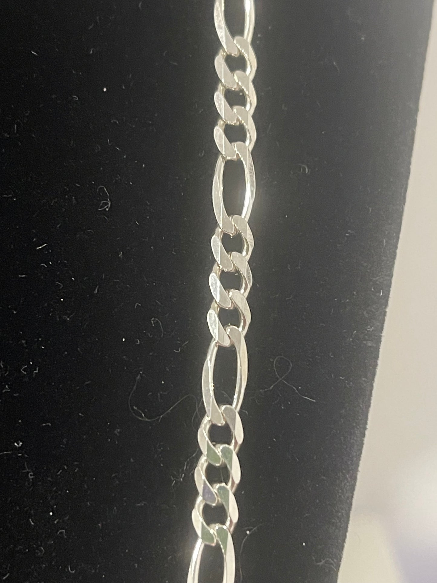 24” Italian Silver Figaro Chain