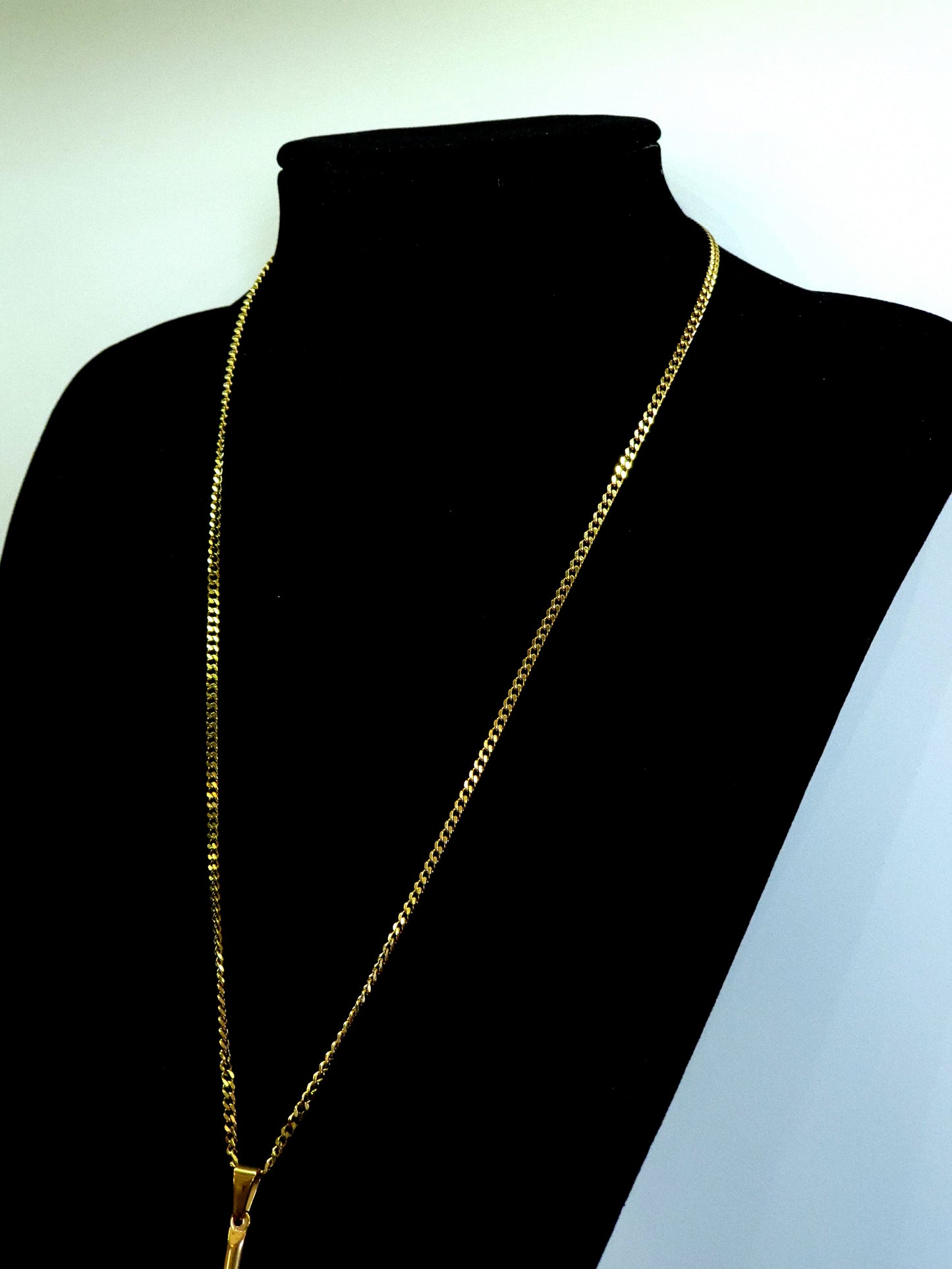 Gold-Plated 24" Cuban Chain with Cross Pendant Combo