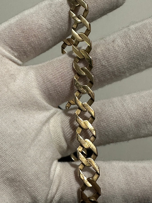 10K Curb Bracelet 9.25”