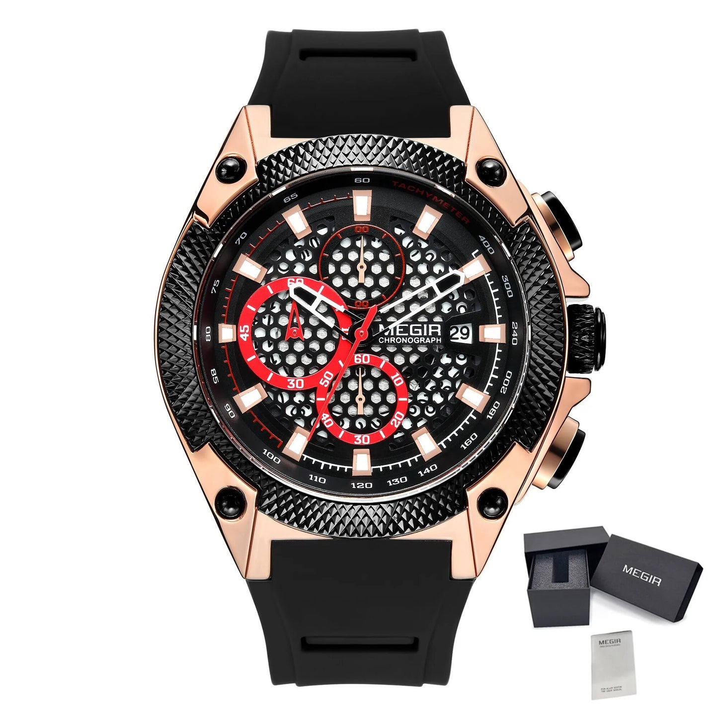 Megir Silicone Band Watch