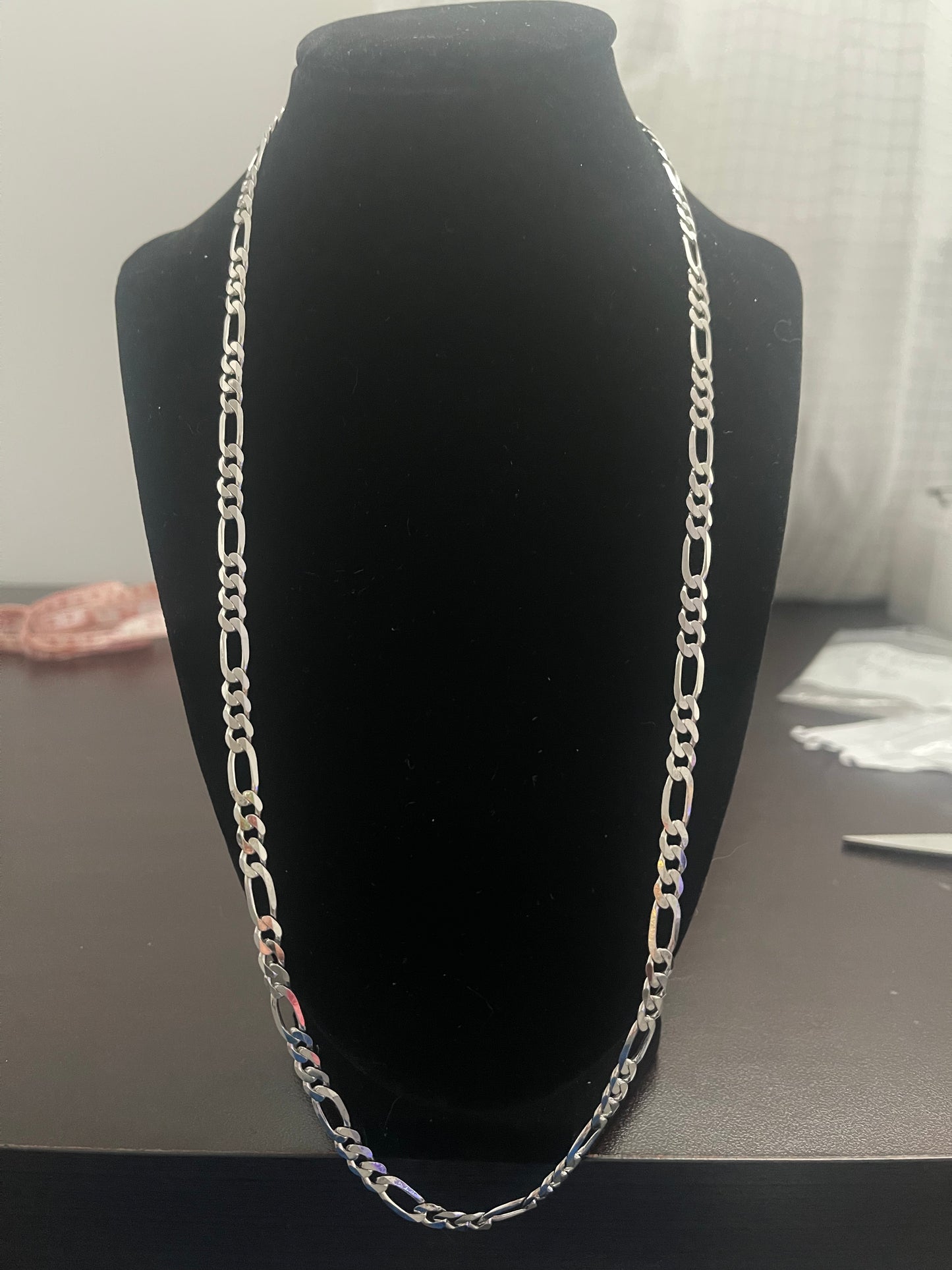 26” 925 Silver Figaro Chain