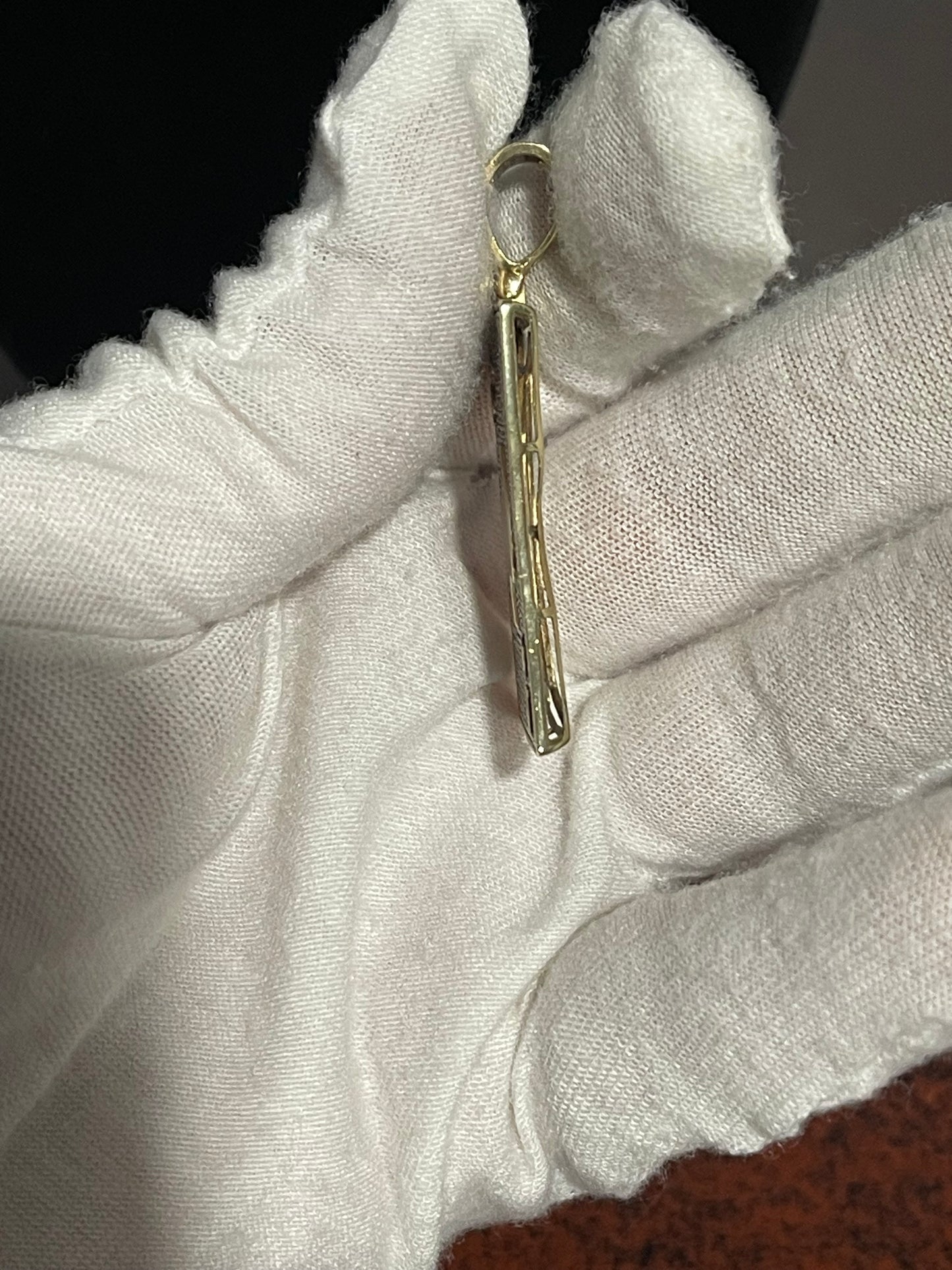 10K Natural Diamond Ace Of Spades Pendant