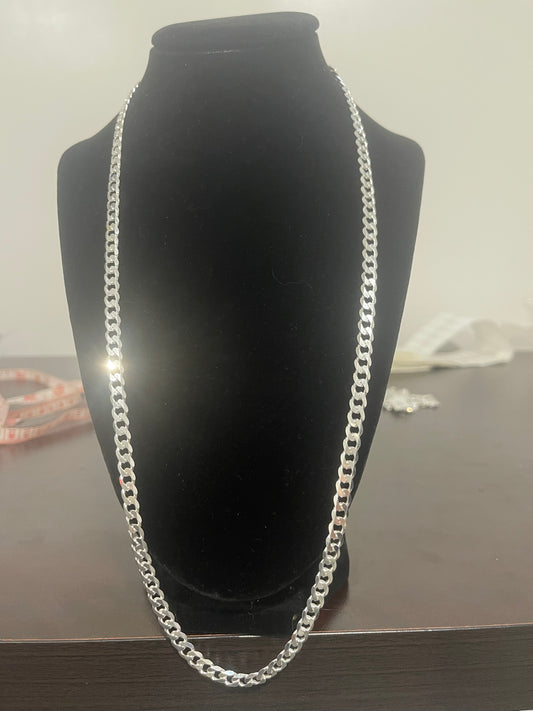 26” Authentic Italian 925 Silver Cuban Link Chain 31.1g