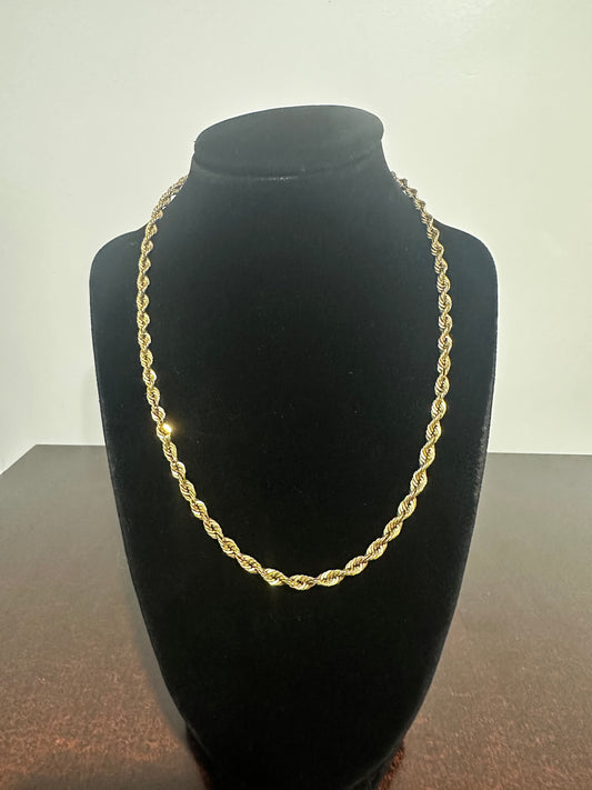 10K Rope Chain 18.5”