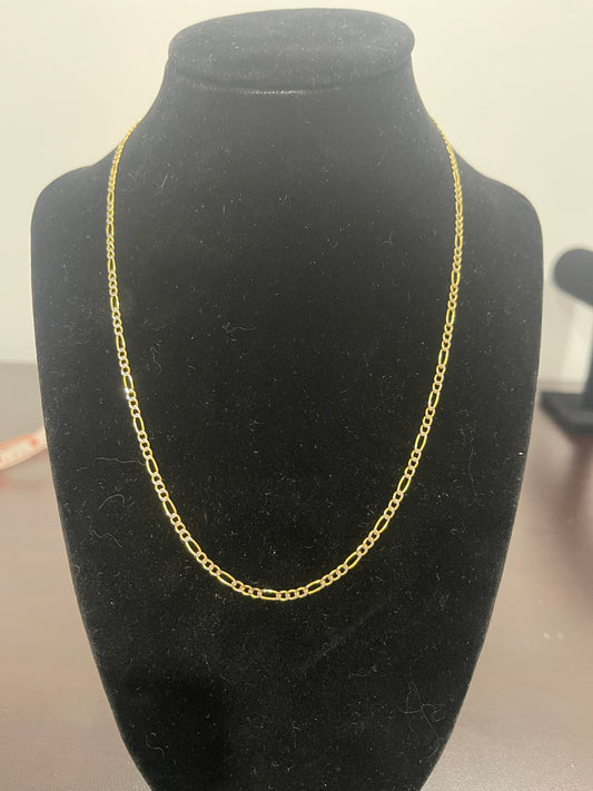 10K Authentic Gold 18" Figaro Chain 4.00g