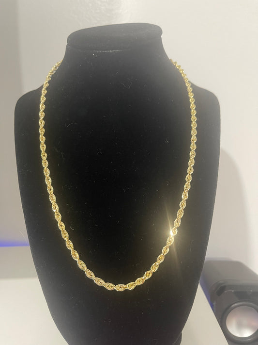 10k Gold 20” Rope Chain