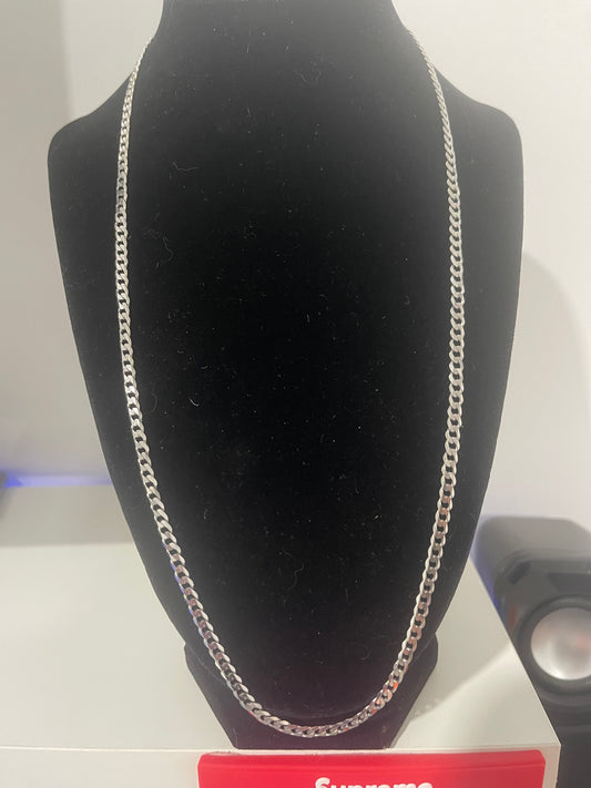 24” Italian Silver Cuban Chain