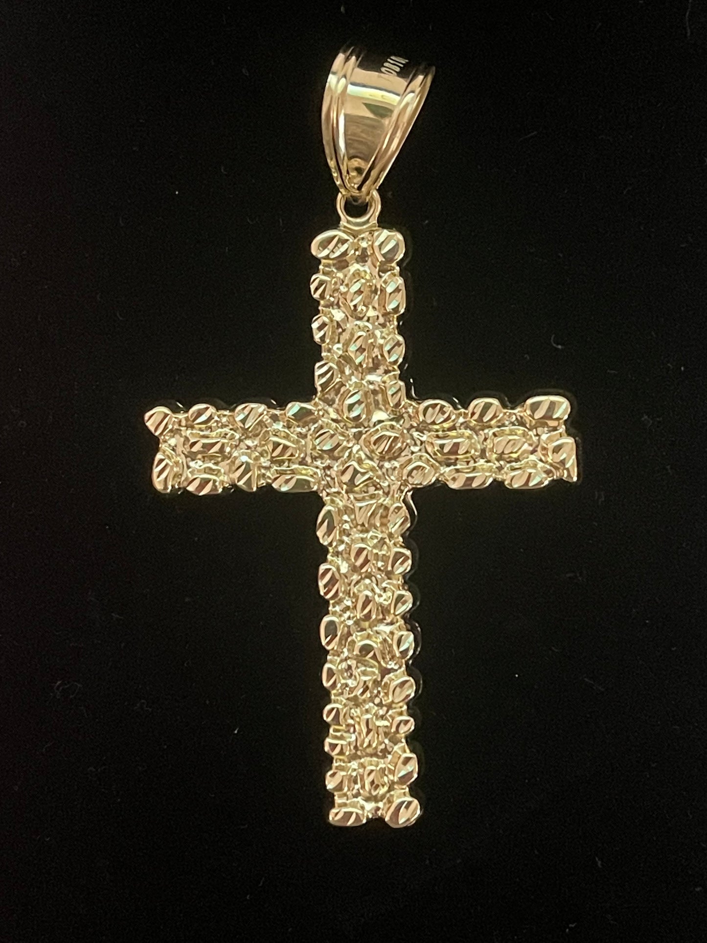 10K Gold Nugget Cross