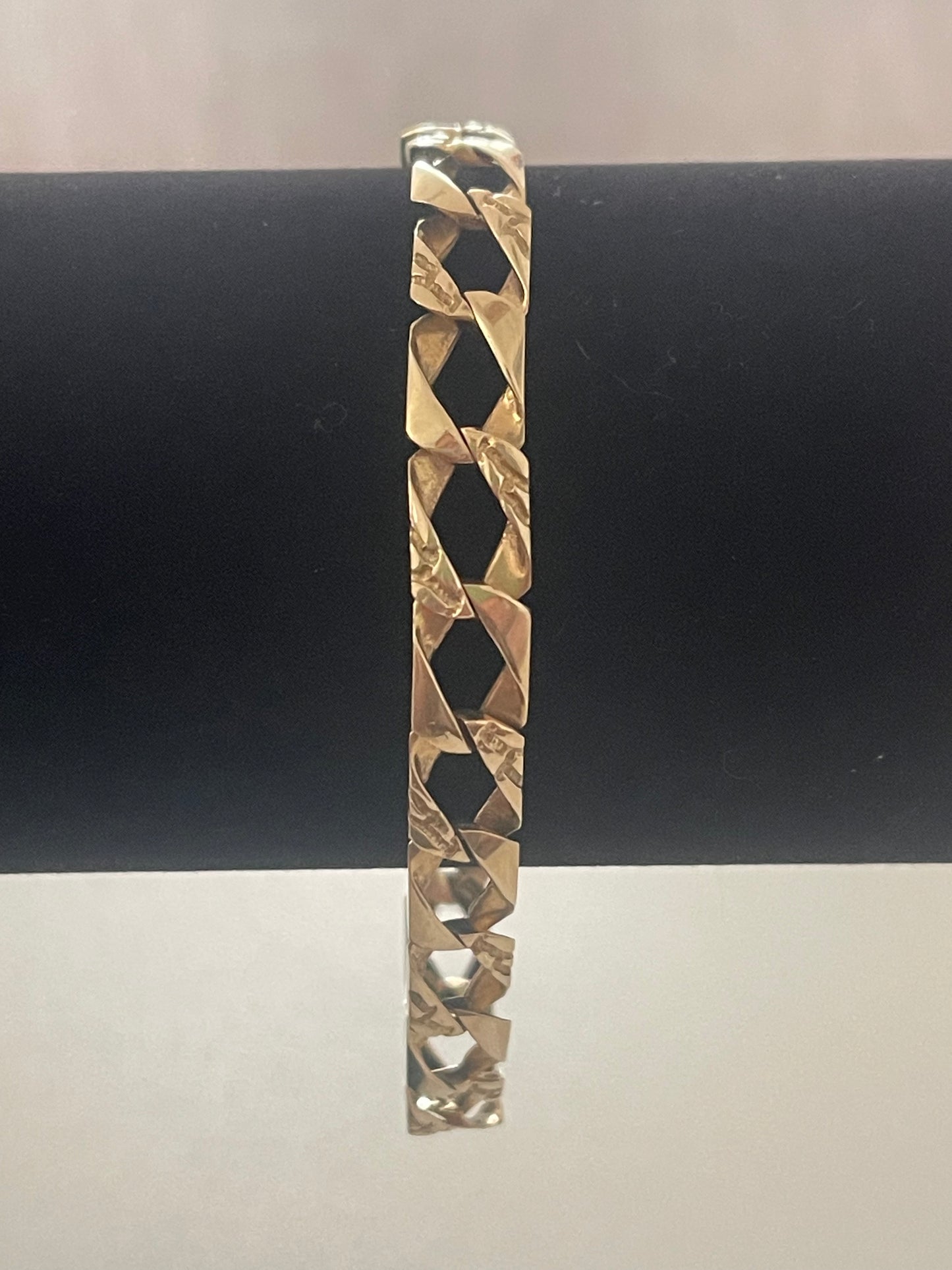 10K Nugget Bracelet 8” Long