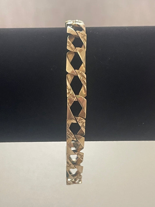 10K Nugget Bracelet 8” Long