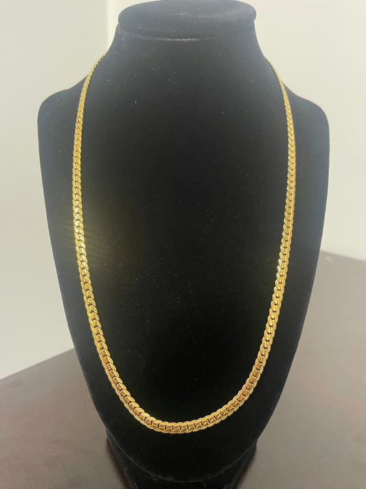 22” Gold Plated Curb Chain