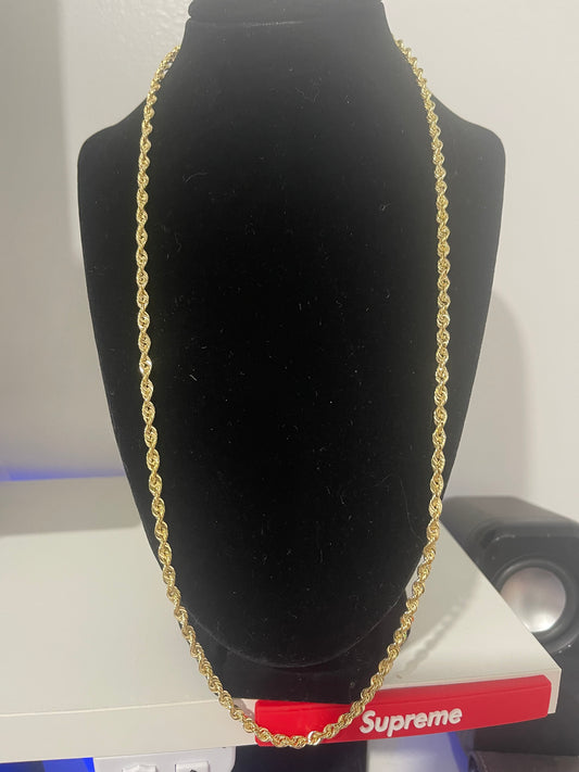 10k Gold 26” Rope Chain