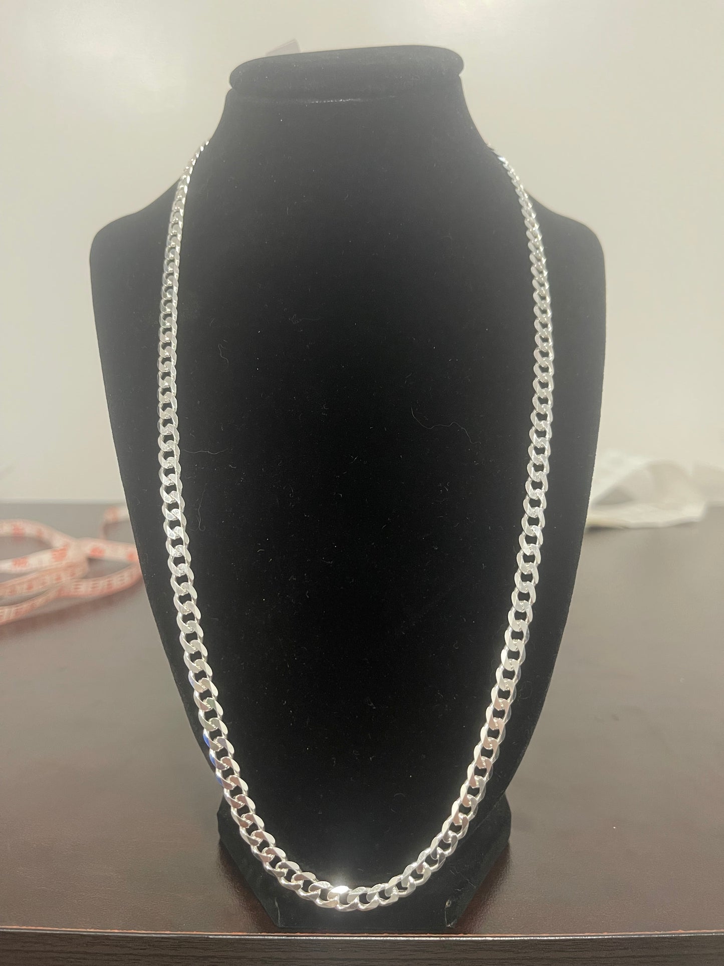 24” Authentic 925 Italian Silver Cuban Link Chain 28.63g