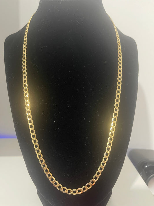 10K Gold 22” Curb Chain