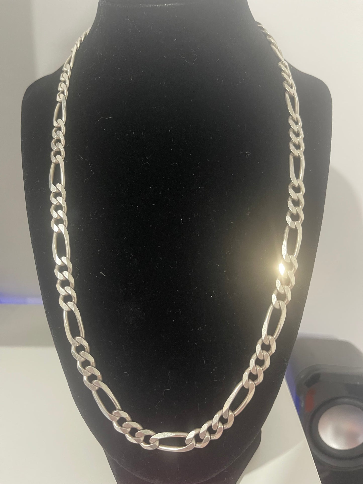 22” Italian Silver Figaro Chain