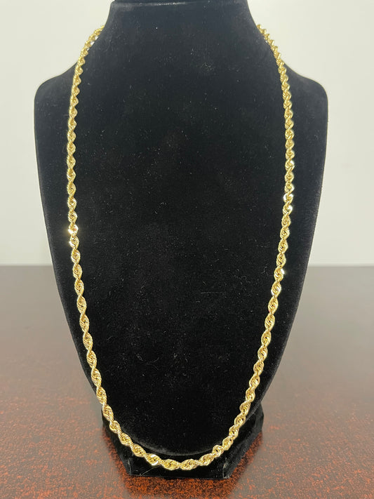 10K Italian Rope Chain 24”
