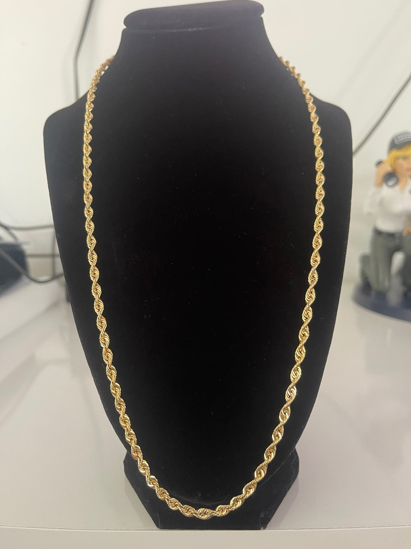 10K Gold 24” Rope Chain