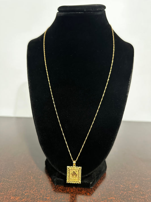 10K “Taurus” Pendant & 21.75” Spiral Chain