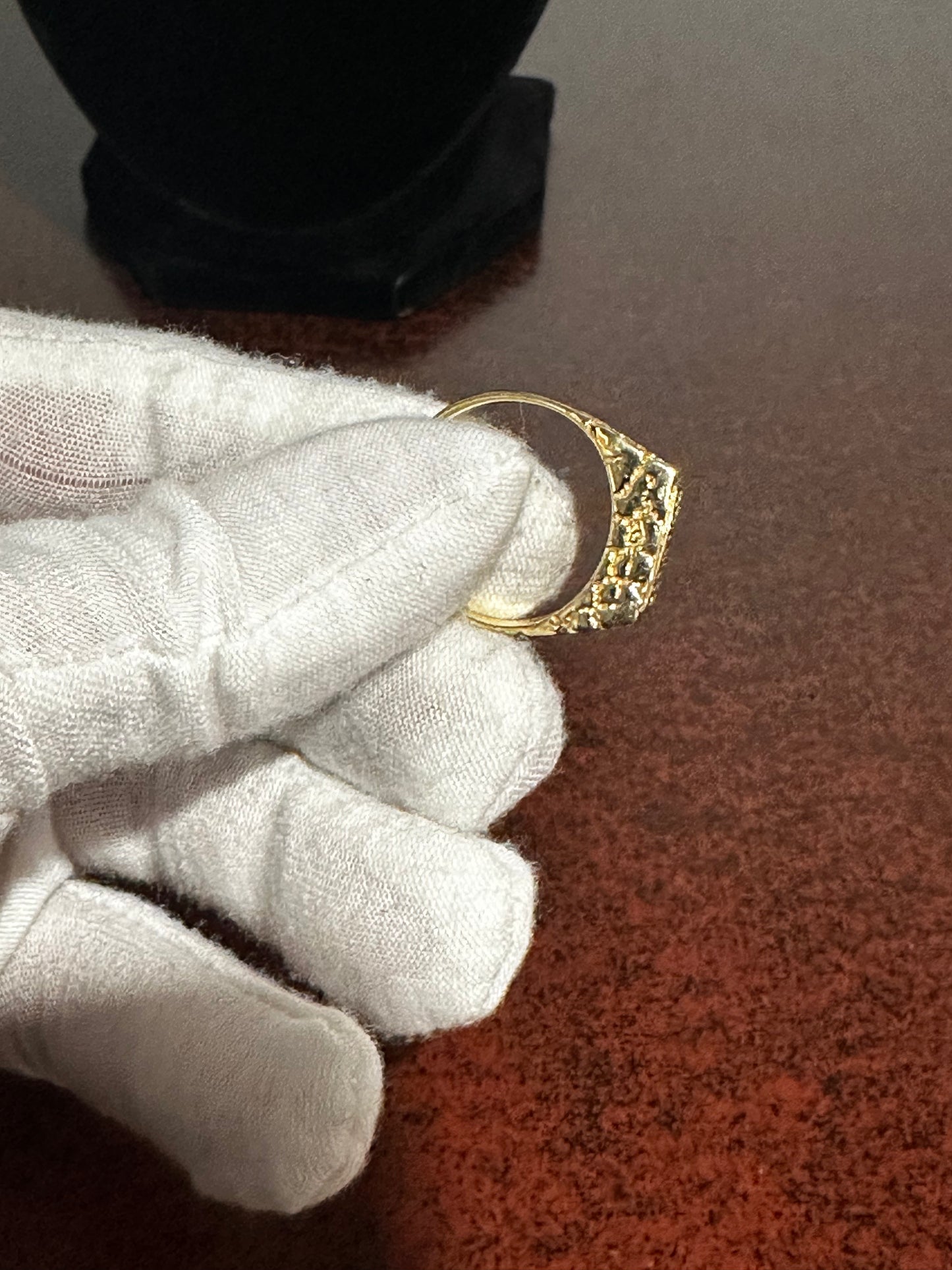 10K Diamond Nugget Ring