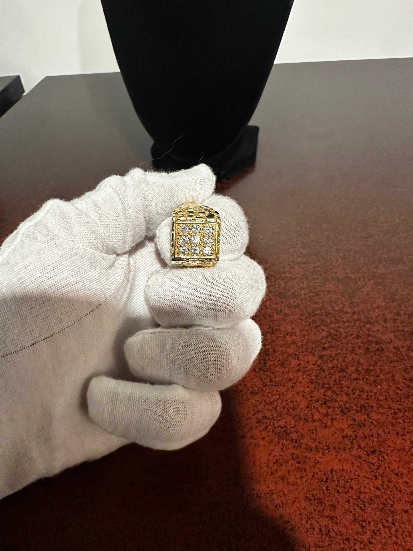 10K Diamond Nugget Ring