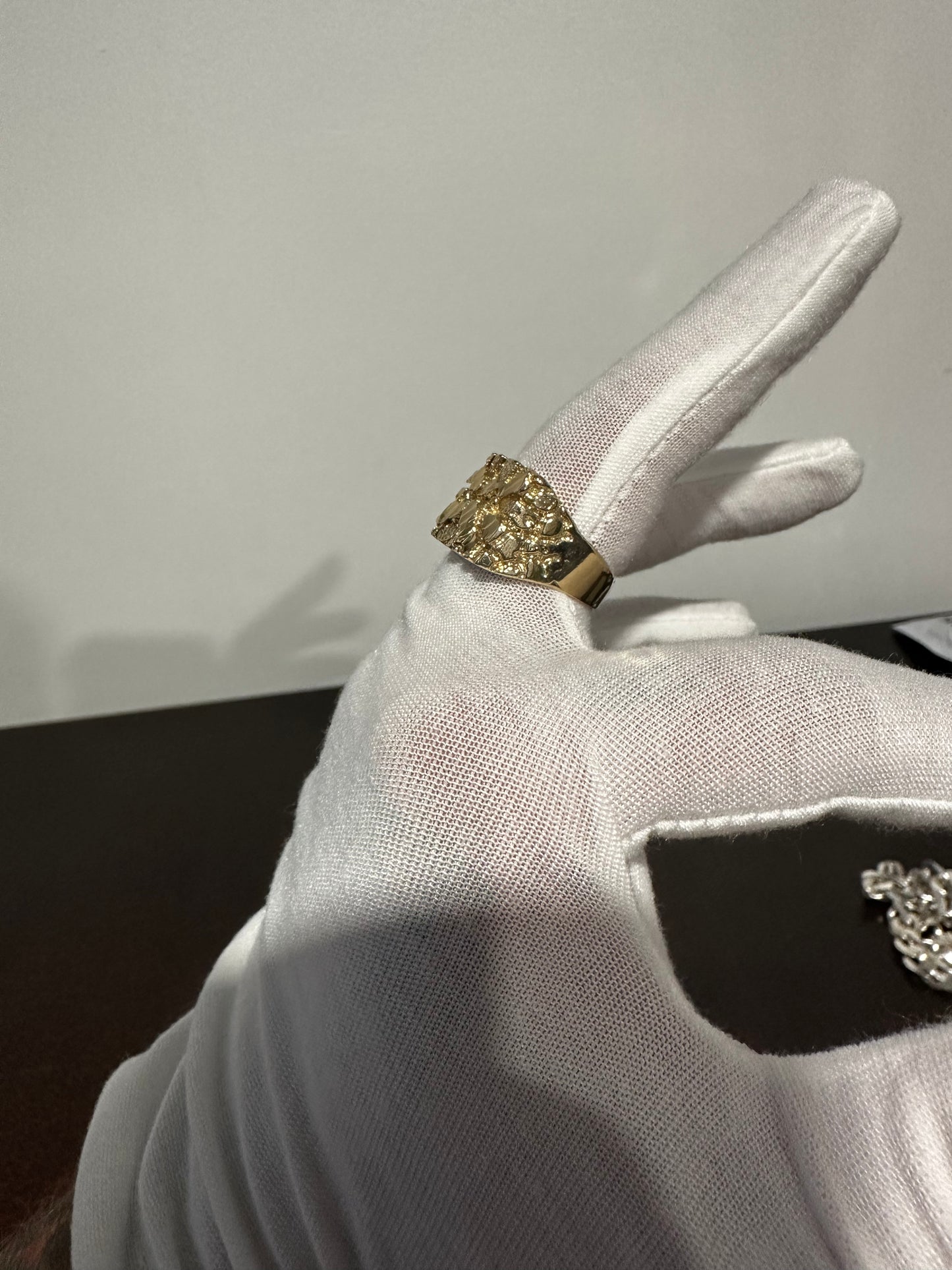 10K Gold Nugget Ring Size 10