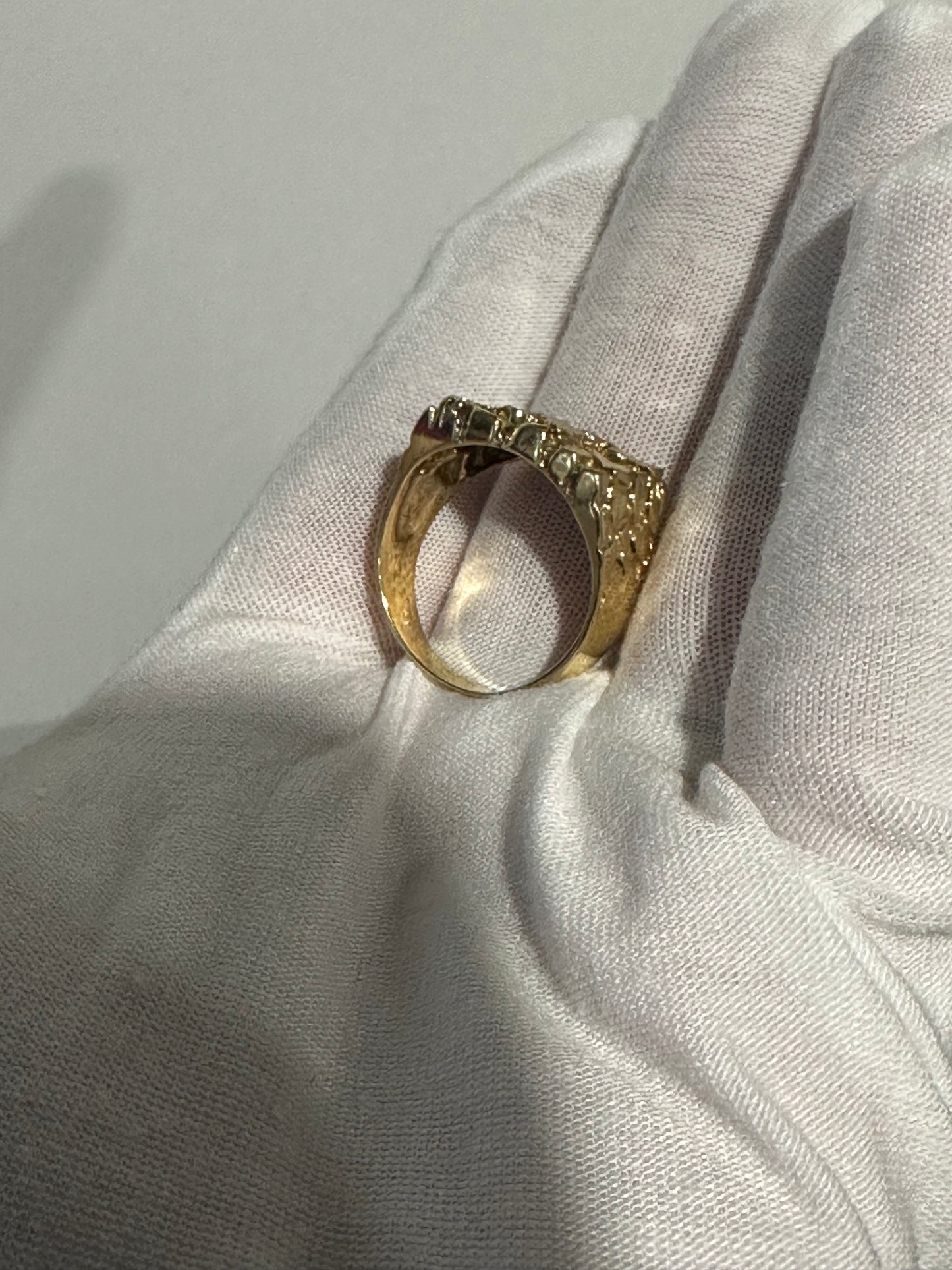 10K Gold Nugget Ring Size 10