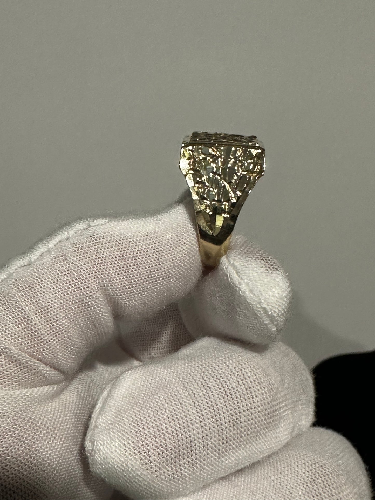 10K Gold Nugget Ring Size 8.5