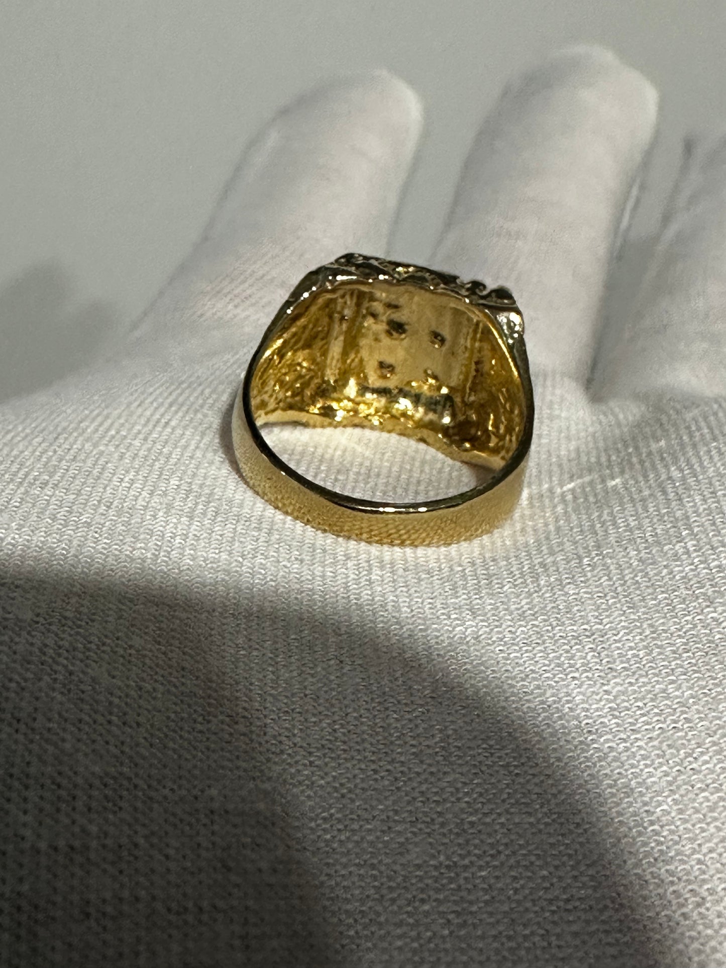 10K Gold Nugget Ring Size 8.5