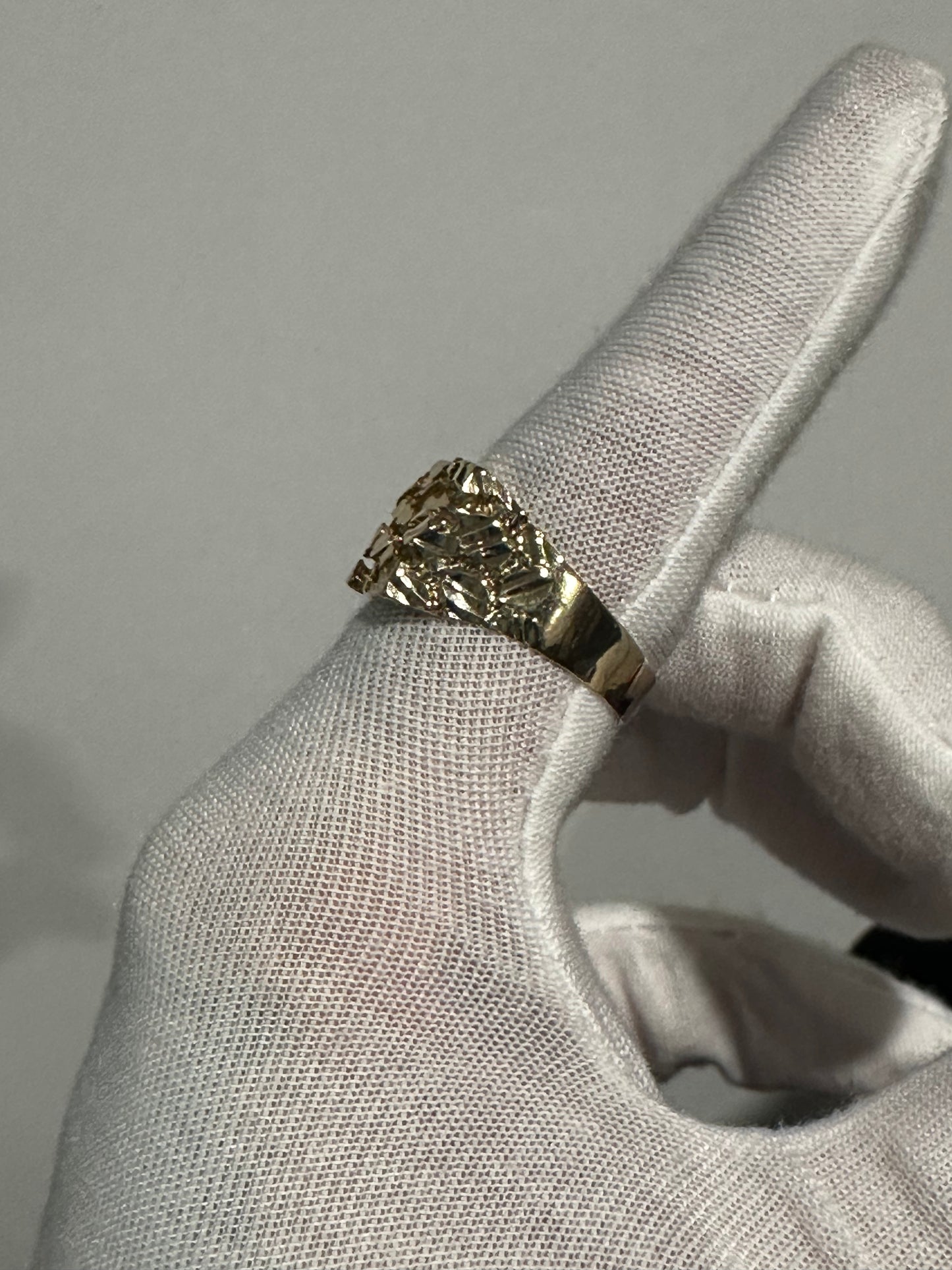 10K Gold Nugget Ring Size 9.75