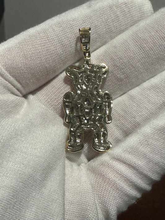 10K Diamond Teddybear Pendant