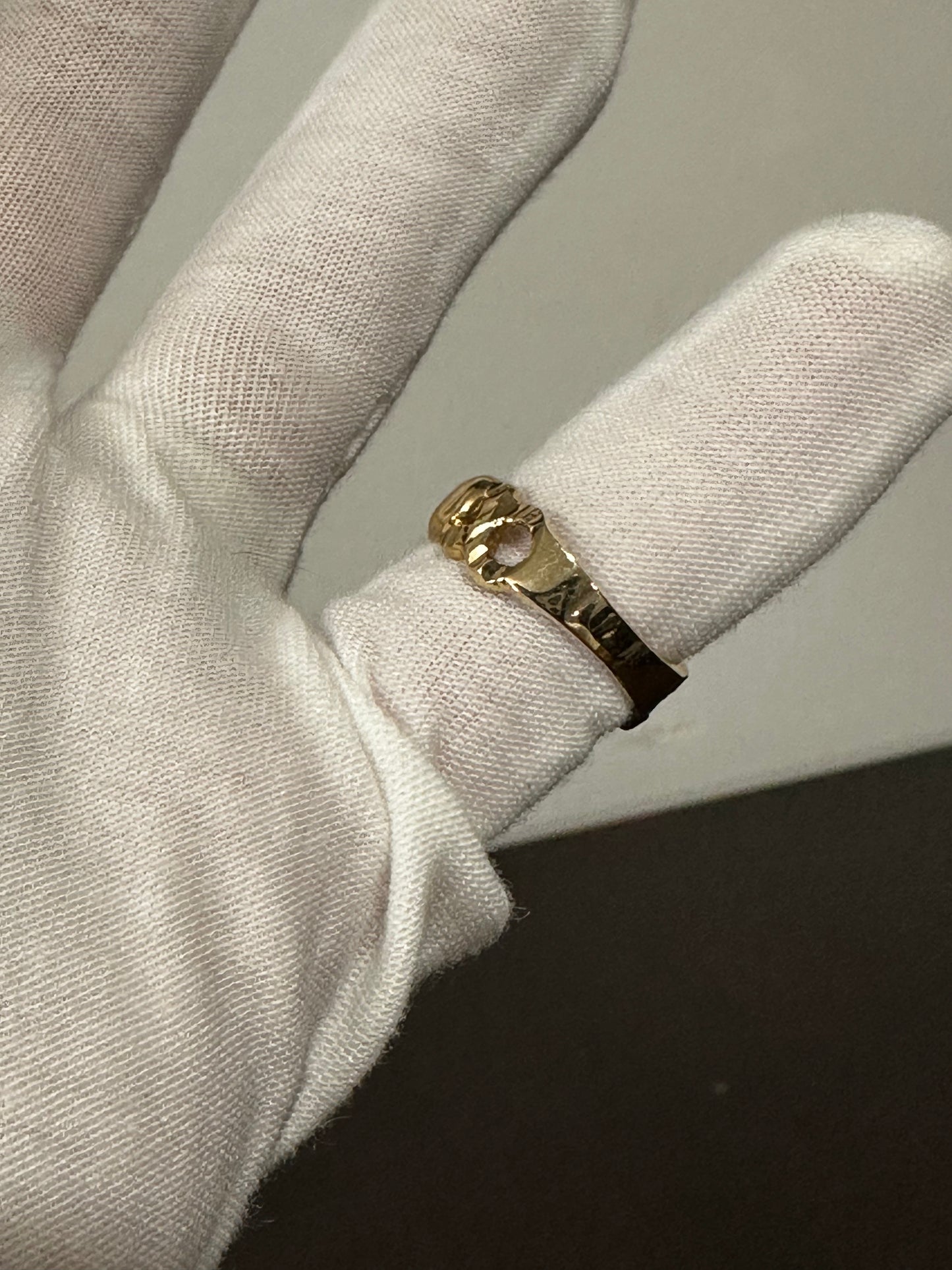 10K Diamond Cut Heart Ring Size 7