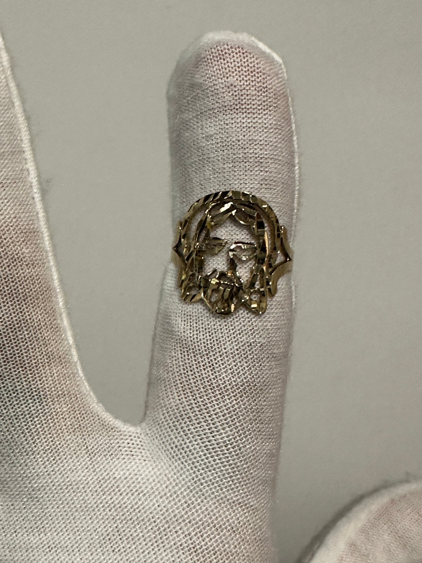 10K DC Jesus Ring Size 7.5