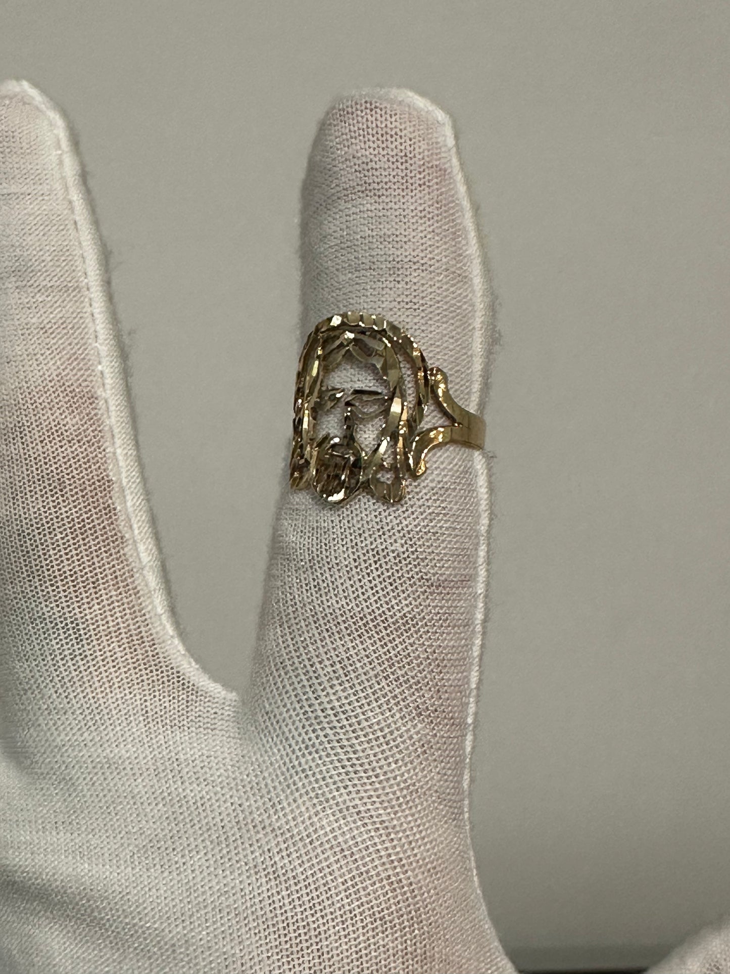 10K DC Jesus Ring Size 7.5
