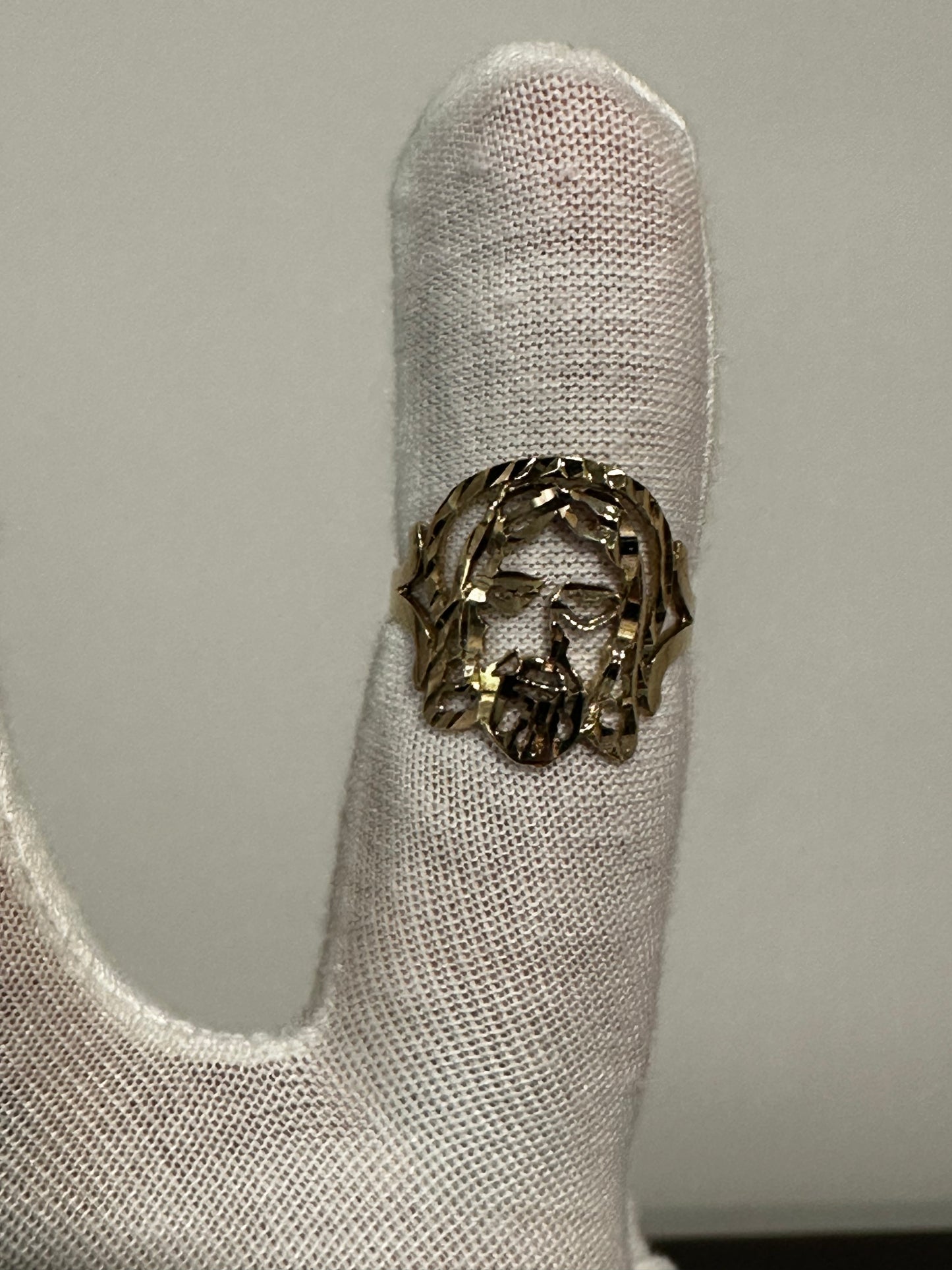 10K DC Jesus Ring Size 7.5