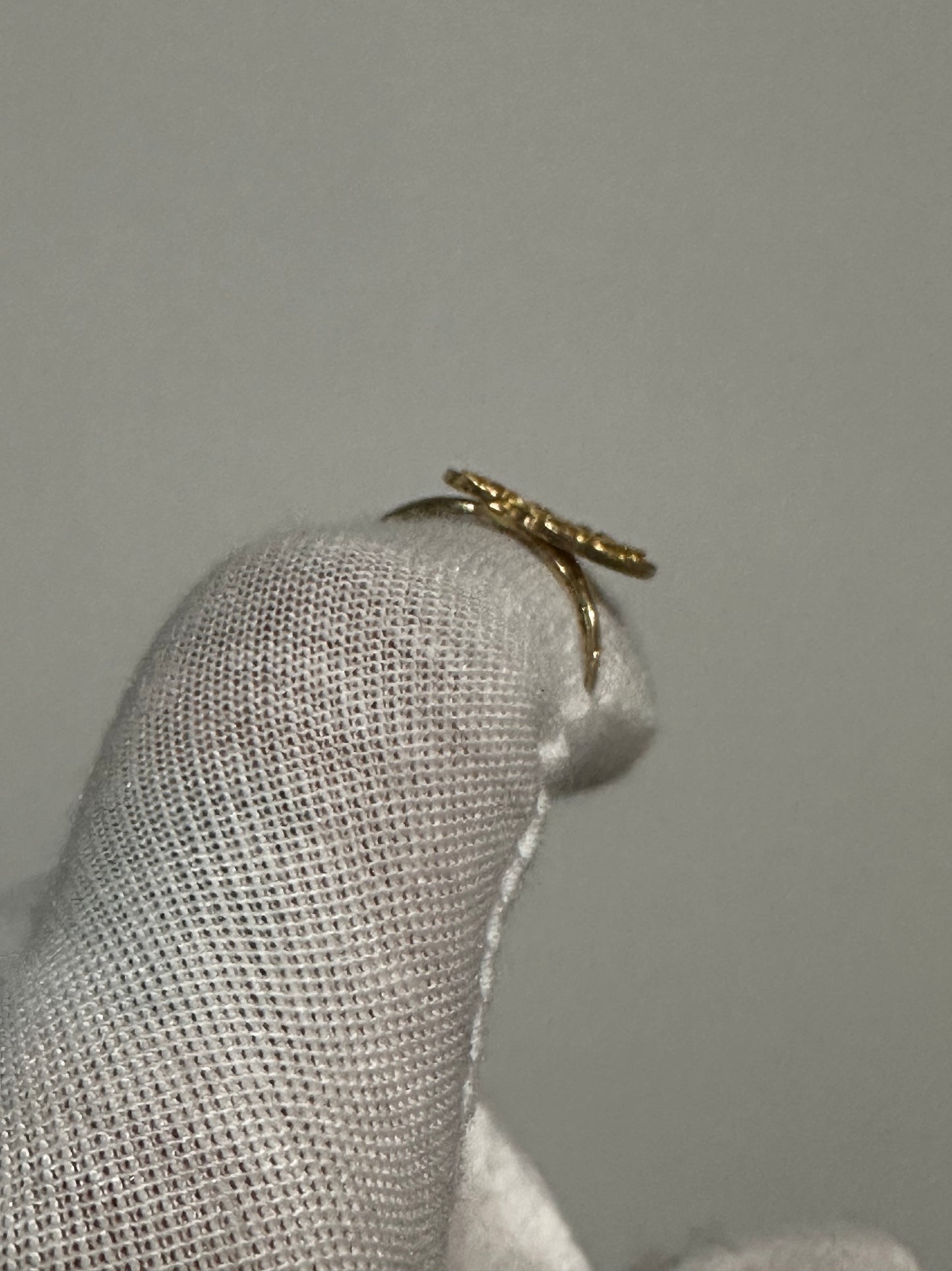 10K Butterfly Ring Size 7