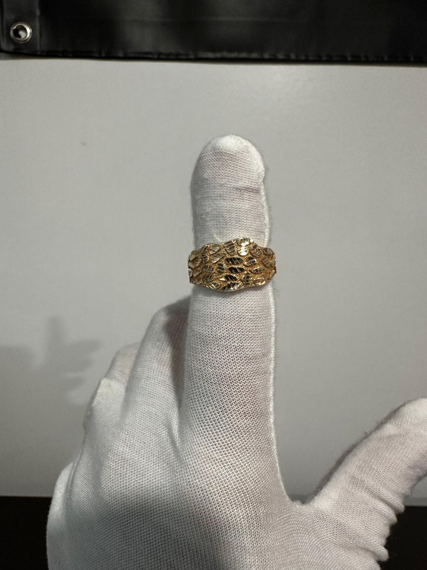 10K Gold Nugget Ring Size 6.75